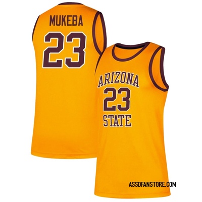 Men's Allen Mukeba Arizona State Sun Devils Replica Classic Basketball Jersey - Gold