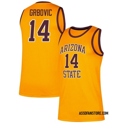 Men's Andrija Grbovic Arizona State Sun Devils Replica Classic Basketball Jersey - Gold