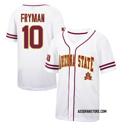 Men's Bennett Fryman Arizona State Sun Devils Replica Colosseum /Maroon Free Spirited Baseball Jersey - White