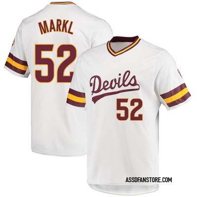 Men's Connor Markl Arizona State Sun Devils Replica Baseball Jersey - White