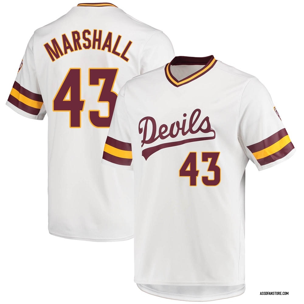 Men's Danny Marshall Arizona State Sun Devils Replica Baseball Jersey - White