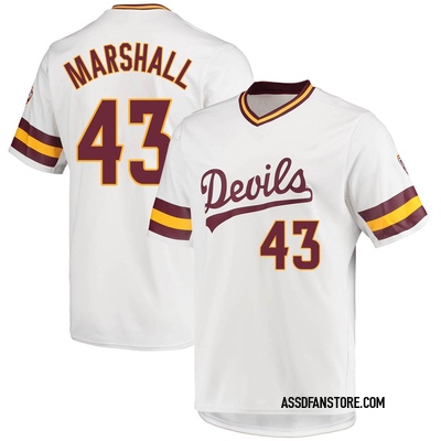 Men's Danny Marshall Arizona State Sun Devils Replica Baseball Jersey - White
