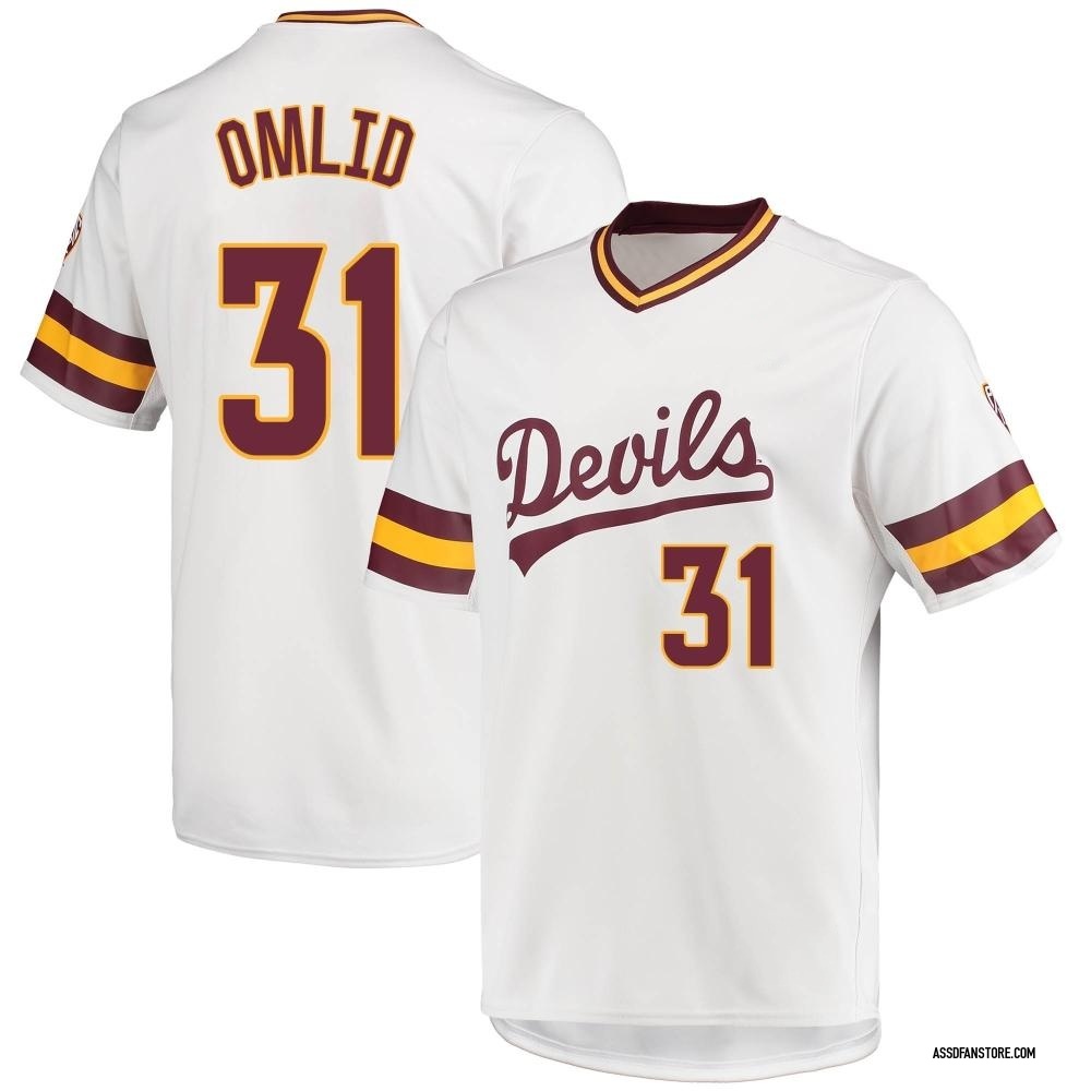 Men's Hunter Omlid Arizona State Sun Devils Replica Baseball Jersey - White