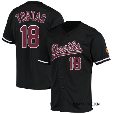 Men's Jacob Tobias Arizona State Sun Devils Replica Baseball Jersey - Black