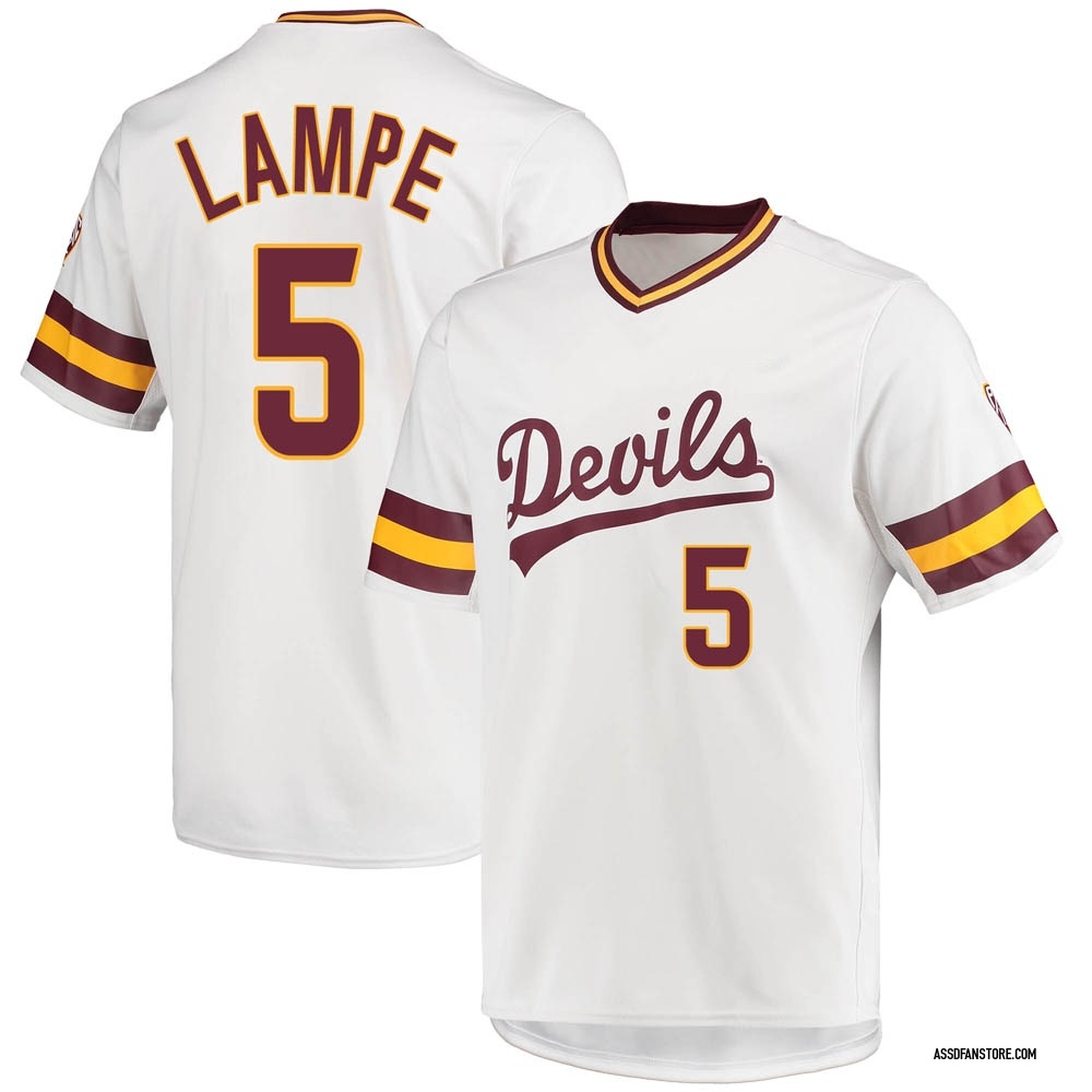 Men's Joe Lampe Arizona State Sun Devils Replica Baseball Jersey - White