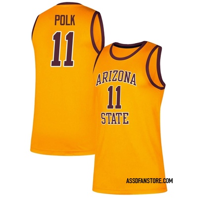Men's Kash Polk Arizona State Sun Devils Replica Classic Basketball Jersey - Gold