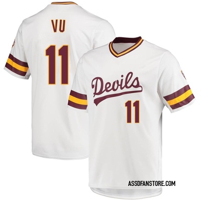 Men's Kien Vu Arizona State Sun Devils Replica Baseball Jersey - White