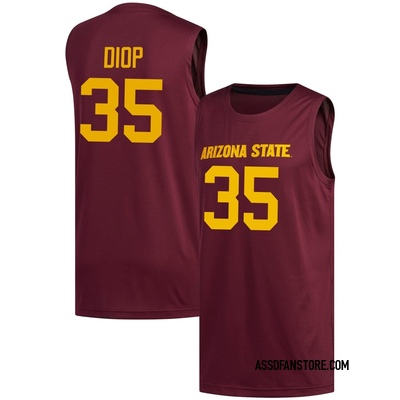 Men's Massamba Diop Arizona State Sun Devils Replica Maroon Basketball Jersey