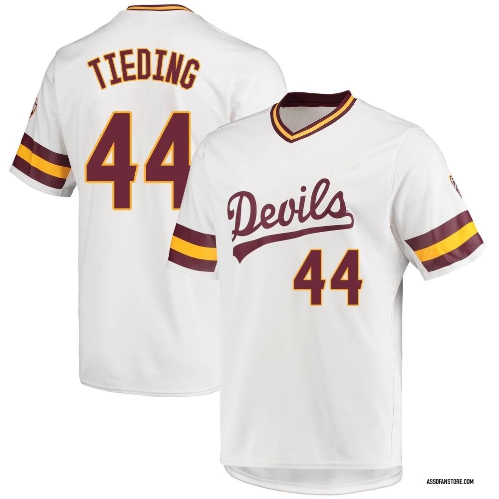 Men's Matt Tieding Arizona State Sun Devils Replica Baseball Jersey - White