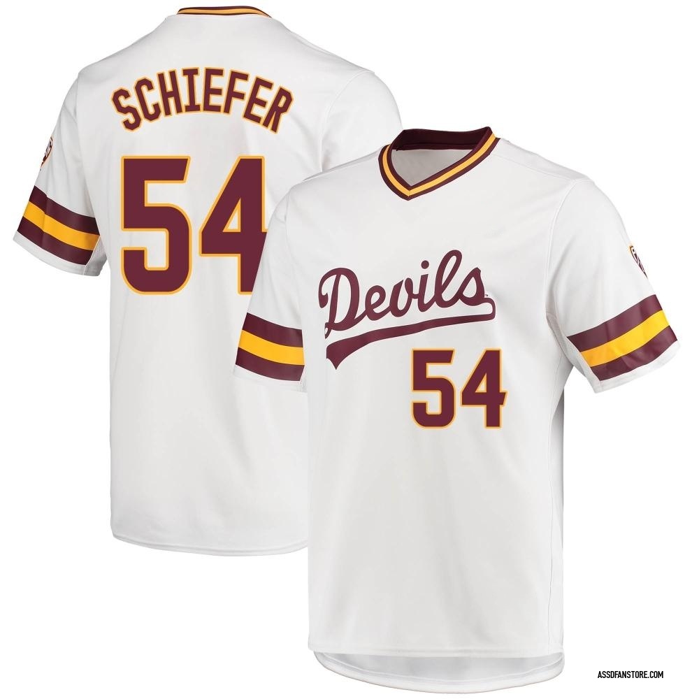 Men's Ryan Schiefer Arizona State Sun Devils Replica Baseball Jersey - White