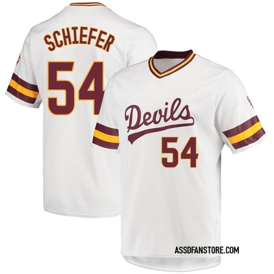 Men's Ryan Schiefer Arizona State Sun Devils Replica Baseball Jersey - White