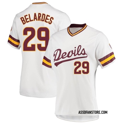 Women's Alec Belardes Arizona State Sun Devils Replica Baseball Jersey - White