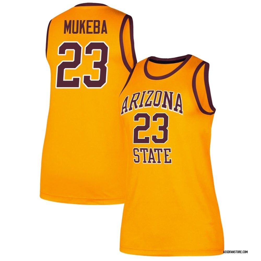 Women's Allen Mukeba Arizona State Sun Devils Replica Classic Basketball Jersey - Gold