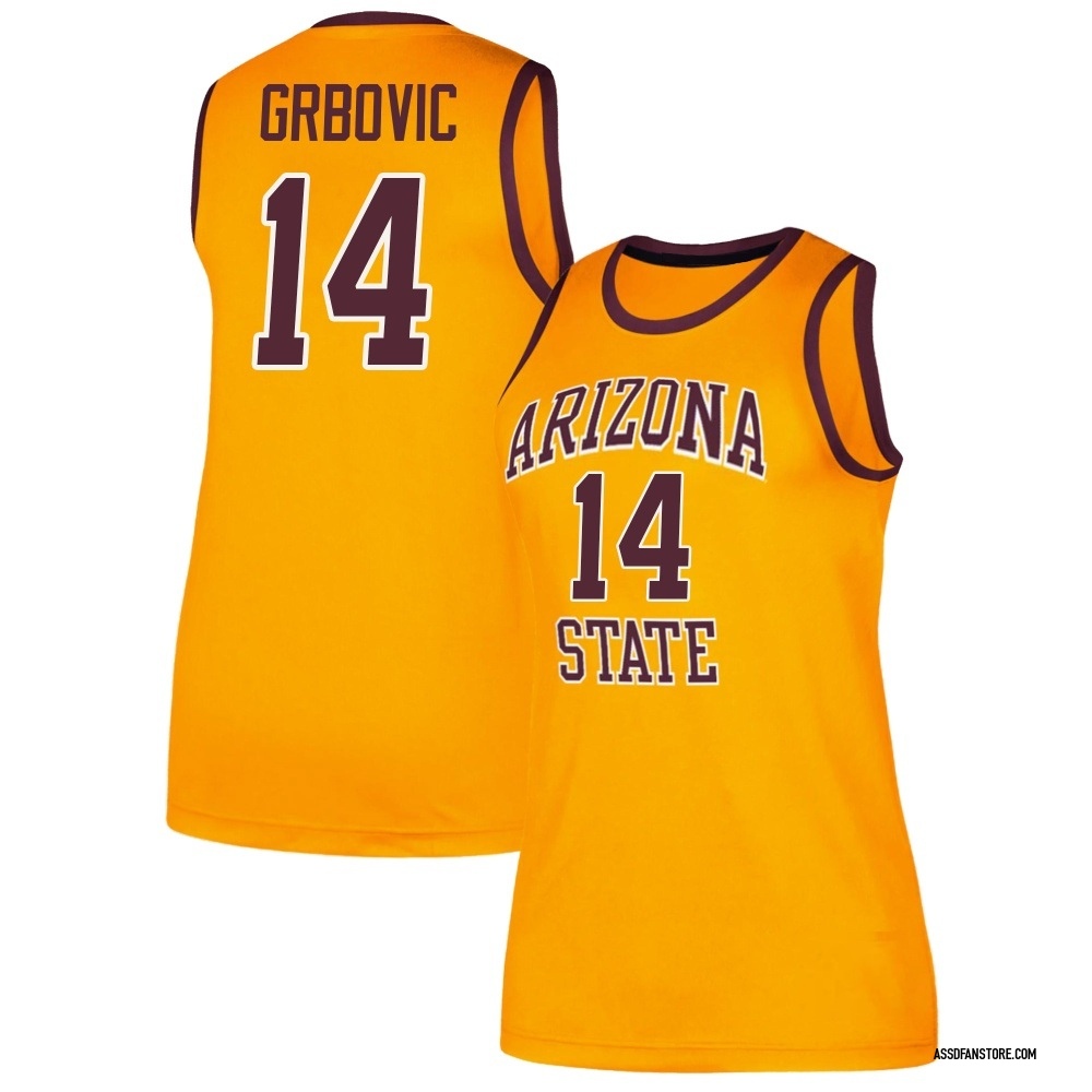 Women's Andrija Grbovic Arizona State Sun Devils Replica Classic Basketball Jersey - Gold