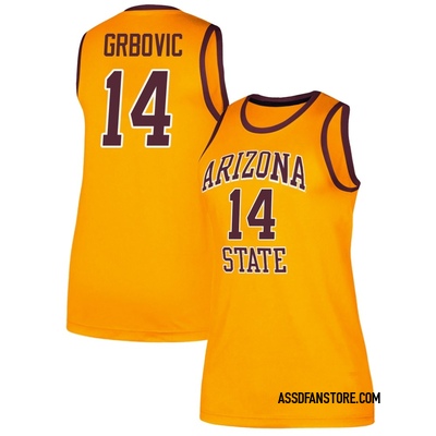 Women's Andrija Grbovic Arizona State Sun Devils Replica Classic Basketball Jersey - Gold