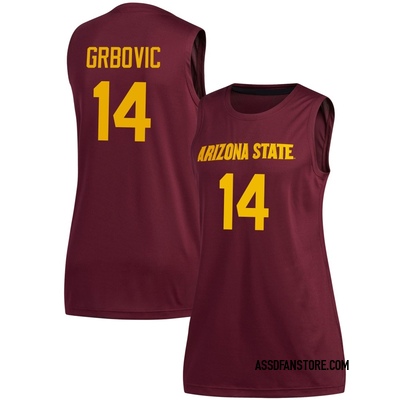 Women's Andrija Grbovic Arizona State Sun Devils Replica Maroon Basketball Jersey