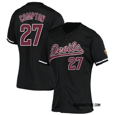 Women's Brandon Compton Arizona State Sun Devils Replica Baseball Jersey - Black