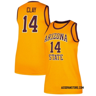 Women's Chianti Clay Arizona State Sun Devils Replica Classic Basketball Jersey - Gold
