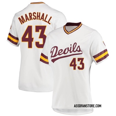 Women's Danny Marshall Arizona State Sun Devils Replica Baseball Jersey - White
