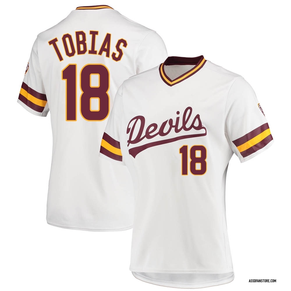 Women's Jacob Tobias Arizona State Sun Devils Replica Baseball Jersey - White