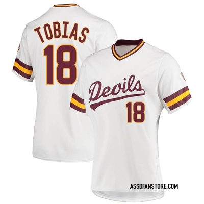 Women's Jacob Tobias Arizona State Sun Devils Replica Baseball Jersey - White