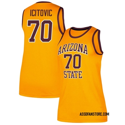 Women's Jovan Icitovic Arizona State Sun Devils Replica Classic Basketball Jersey - Gold