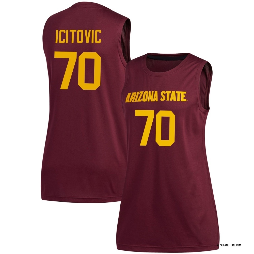 Women's Jovan Icitovic Arizona State Sun Devils Replica Maroon Basketball Jersey