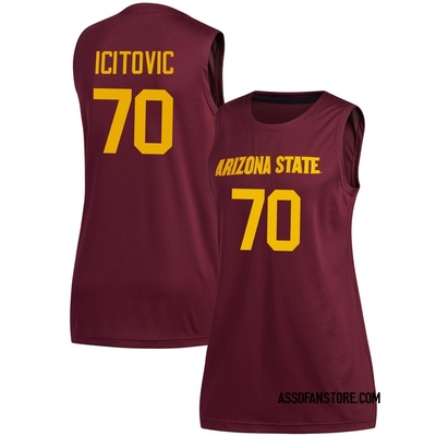 Women's Jovan Icitovic Arizona State Sun Devils Replica Maroon Basketball Jersey