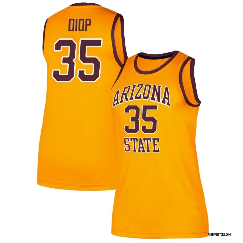 Women's Massamba Diop Arizona State Sun Devils Replica Classic Basketball Jersey - Gold