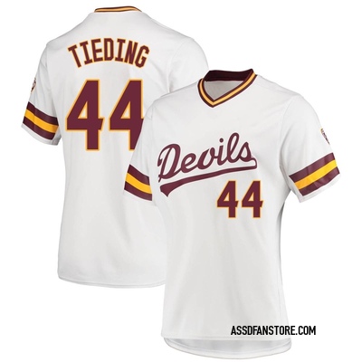 Women's Matt Tieding Arizona State Sun Devils Replica Baseball Jersey - White