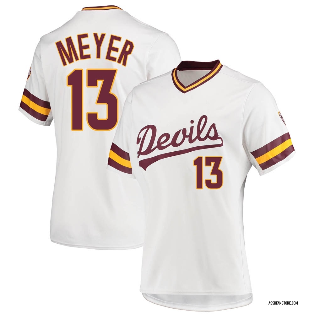 Women's Tyler Meyer Arizona State Sun Devils Replica Baseball Jersey - White