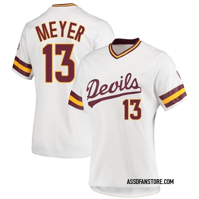 Women's Tyler Meyer Arizona State Sun Devils Replica Baseball Jersey - White