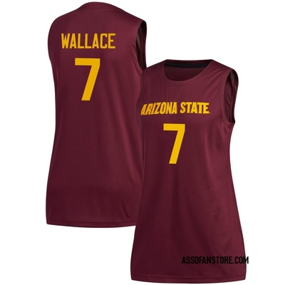 Women's Vijay Wallace Arizona State Sun Devils Replica Maroon Basketball Jersey