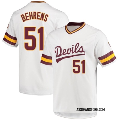 Youth Adam Behrens Arizona State Sun Devils Replica Baseball Jersey - White