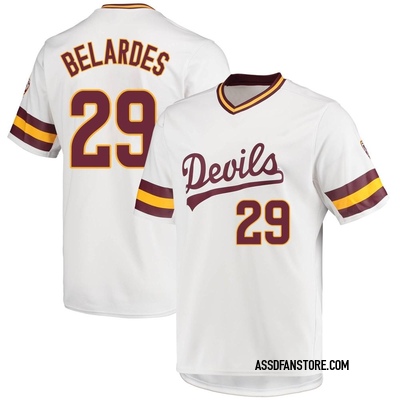 Youth Alec Belardes Arizona State Sun Devils Replica Baseball Jersey - White