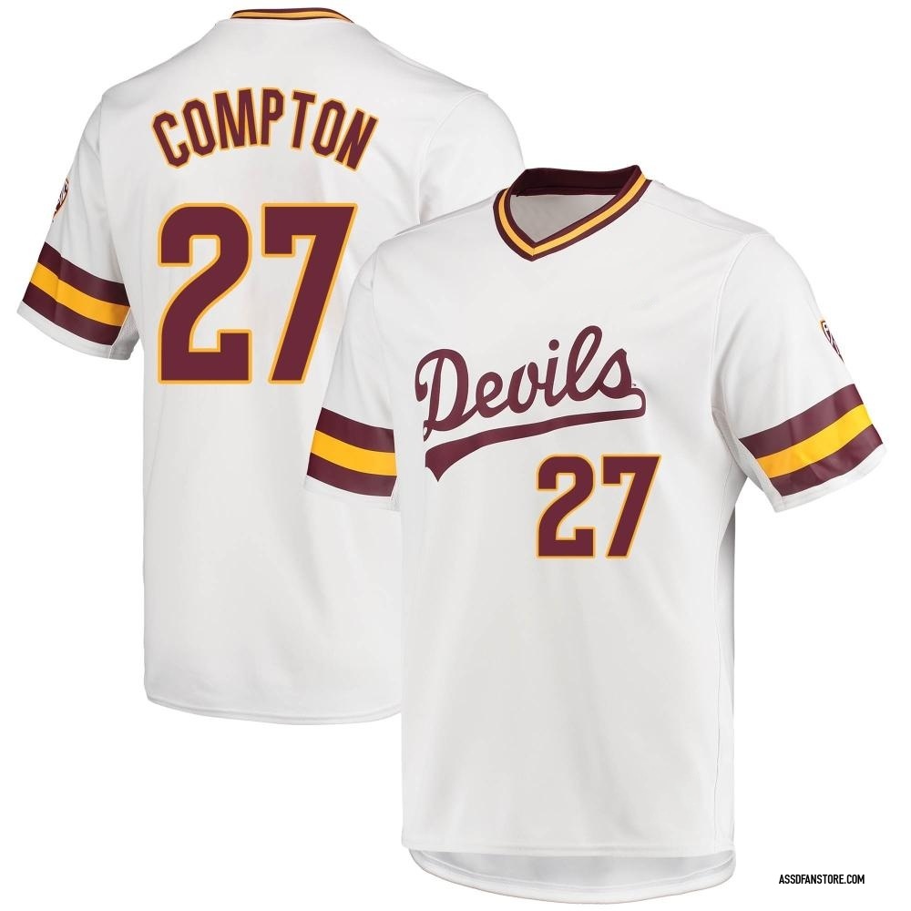 Youth Brandon Compton Arizona State Sun Devils Replica Baseball Jersey - White
