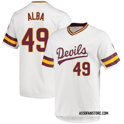 Youth Jaden Alba Arizona State Sun Devils Replica Baseball Jersey - White