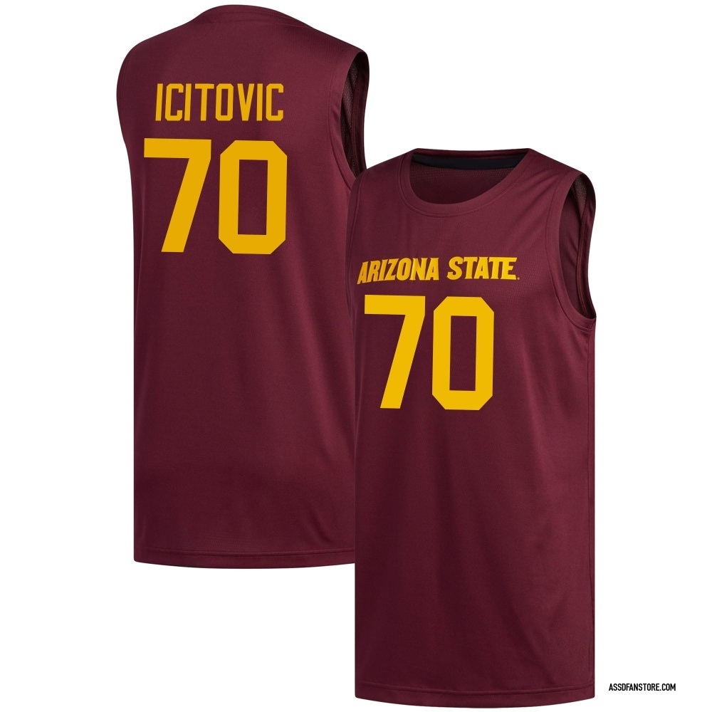 Youth Jovan Icitovic Arizona State Sun Devils Replica Maroon Basketball Jersey