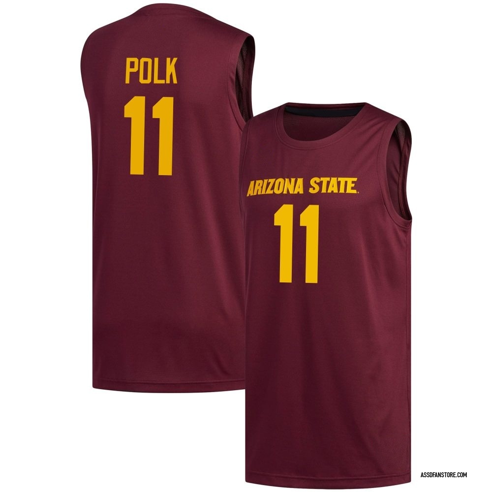 Youth Kash Polk Arizona State Sun Devils Replica Maroon Basketball Jersey
