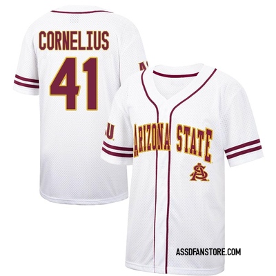 Youth Matt Cornelius Arizona State Sun Devils Replica Colosseum /Maroon Free Spirited Baseball Jersey - White